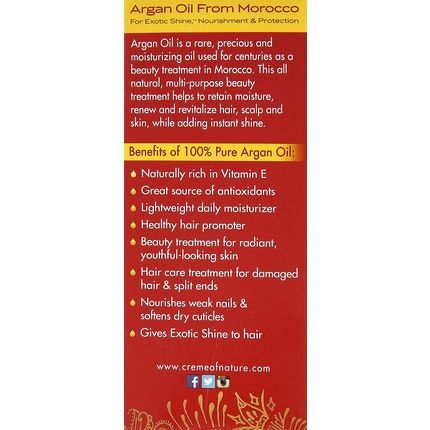 Creme Of Nature Beauty Oil 100% Pure Argan Oil - Image 3