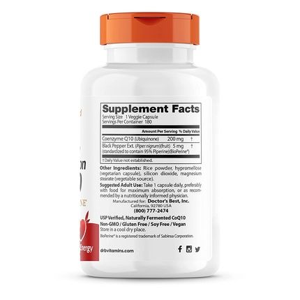 Doctor'S Best High Absorption Coq10 200Mg 180 Veggie Caps