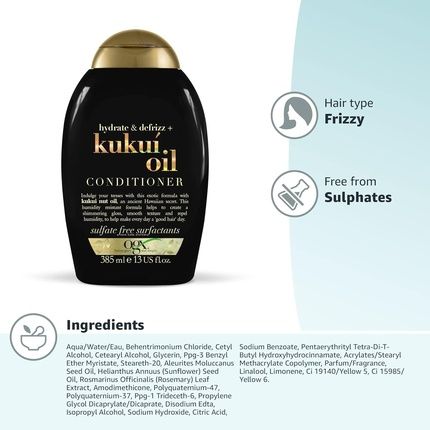 Ogx Kukui Oil Conditioner For Frizzy Hair 385Ml - Image 3
