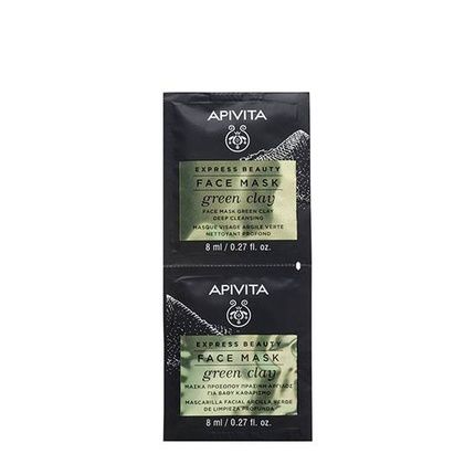 Apivita Beauty Express Deep Cleansing Face Mask With Green Clay 2X8Ml