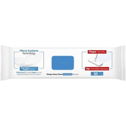Sleepy Easy Clean Mop Disposable Floor Cleaning Towel 50 Mop Compatible Wipes - Image 3