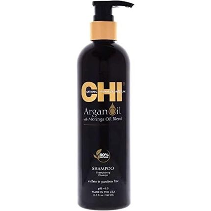 Chi Argan Oil Shampoo With Moringa Blend Rejuvenating Hair Shampoo 340Ml