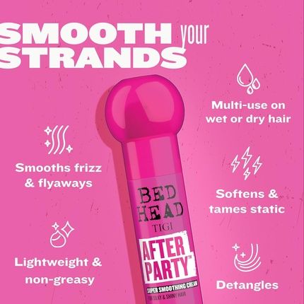 Bed Head By Tigi After Party Super Smoothing Cream Anti-Frizz Hair Styling - Image 3
