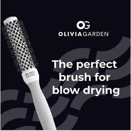 Olivia Garden Expert Blowout Shine Hairbrush White And Grey 25Mm - Image 3