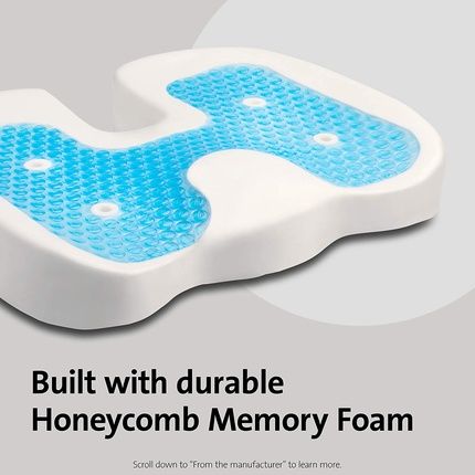 Kensington Premium Cool-Gel Seat Cushion Black - Relieves Spine Pressure Improves Posture Siatica Orthopedic 363X460X71 - Image 3