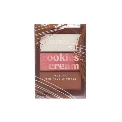 Sunkissed Cookies & Cream Face Trio Palette Highlighter Blusher Bronzer