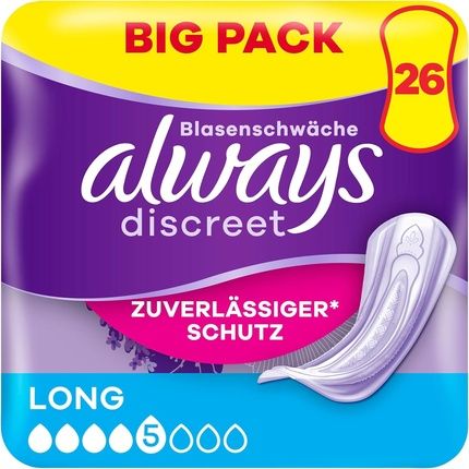 Always Discreet Incontinence Pads For Women - Pack Of 26