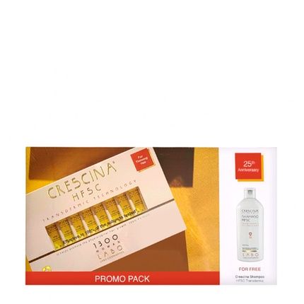 Crescina Transdermic Hfsc Complete Treatment 1300 For Women 20X3.5Ml + Free Shampoo 200Ml