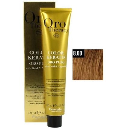 Fanola Oro Therapy Color Keratin 8.00 Intensive Light Blonde 100Ml
