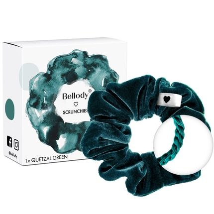Bellody Scrunchies Velvet Strong Hold Exclusive Colors Quetzal Green