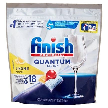 Finish Quantum All Lemon Dishwasher Tabs 18 Pcs
