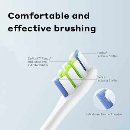Oclean Standard Clean Toothbrush Head Replacements Fda Approved - Pack Of 2 White