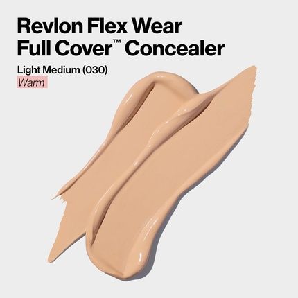 Revlon Colorstay Flex Wear Full Cover Non-Creasing Concealer With Hyaluronic Acid And Vitamin E 0.34 Fl Oz 030 Light Medium