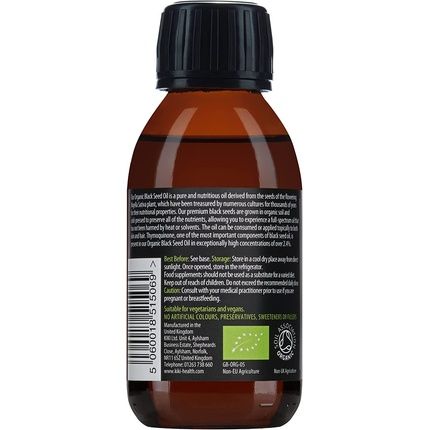 Kiki Health Organic Black Seed Oil 125Ml Cold Pressed Certified Organic 2.4% Thymoquenine - Image 3