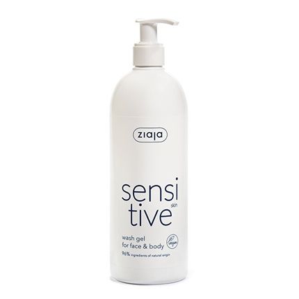 Ziaja Sensitive Skin Wash Gel For Face And Body 400Ml