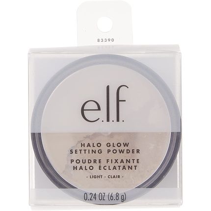 E.L.F Halo Glow Setting Powder Silky Weightless Blurring 0.24Oz Light 6.8G