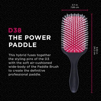 Denman D38 Power Paddle Black/Red