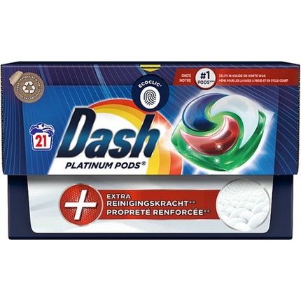 Dash Washing Capsules Platinum Pods 21 Pieces