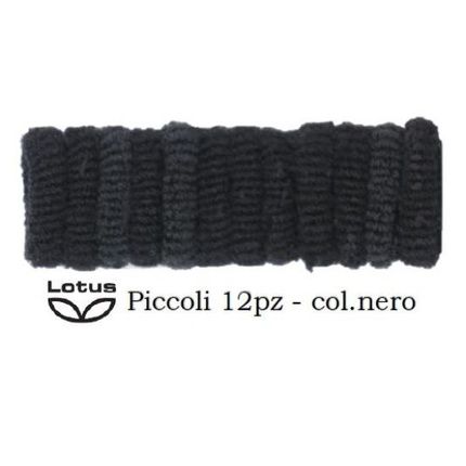 Lotus Hair Elastics In Sponge Black Small