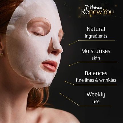 7Th Heaven Renew You Pro Age Bamboo Sheet Mask With Vitamin B5 For Deep Skin Balance - Image 3