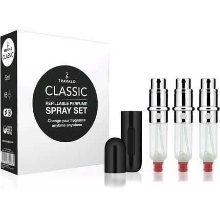 Travalo Classic Hd Bag Sprays Set Of 3 Refills Black