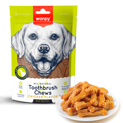 Wanpy Toothbrush Chews - Chicken Flavor - 100G