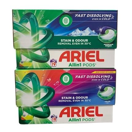 Ariel Allin1 Mountain Spring Color 2X19 Detergent Pods