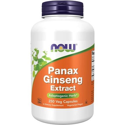 Now Foods Panax Ginseng 500Mg 250 Capsules - Gluten Free