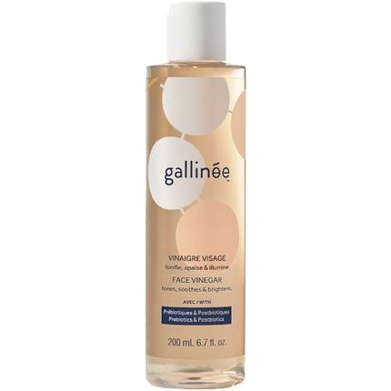 Gallinee Face Vinegar Natural Hydrating Prebiotic Facial Cleansing Toner With Lactic Acid And Hibiscus-Infused Apple Cider Vinegar 200Ml