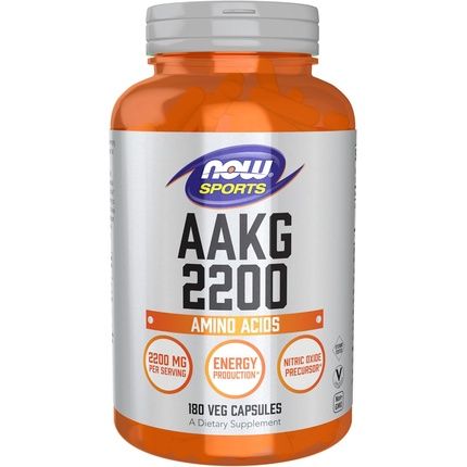 Now Sports Aakg 2200 Arginine Energy Production 180 Veg Capsules