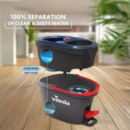 Vileda H2Pro Spin Mop System - Separates Clean And Dirty Water - Effortless