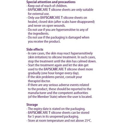 Bapscarcare T Thin Silicone Patch For Scar Relief