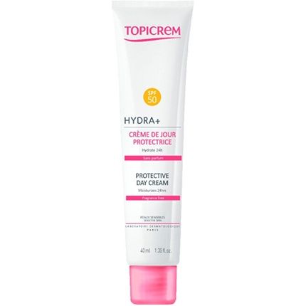 Topicrem Moisturizing Day Cream For Sensitive Skin Spf 50 Hydra 40 Ml