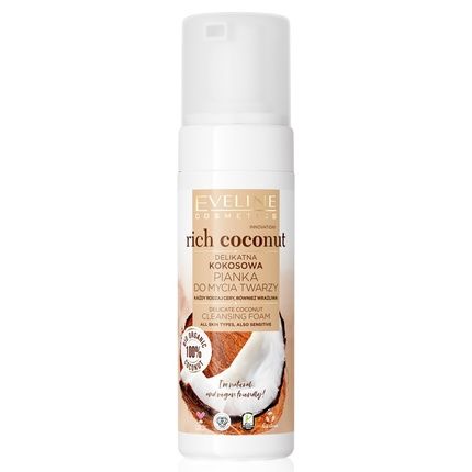 Eveline Rich Coconut Cleansing Foam Gentle Coconut Face Wash 150Ml