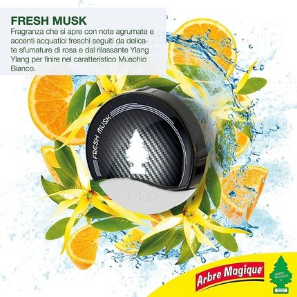 Arbre Magique Pop Strong Car Air Freshener Fresh Musk Scent Italian Design - Image 3