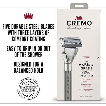 Cremo Skin Care Gift Set Kit For Men Face Wash Razor Shave Cream Moisturizer Beard Brush - Image 3