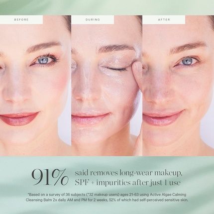 Kora Organics Active Algae Calming Cleansing Balm Balancing Facial Cleanser - Image 3