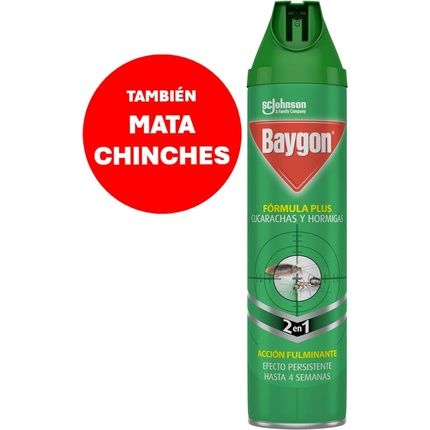 Baygon Formula Plus Insecticide Spray Against Cockroaches And Ants 400Ml