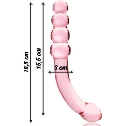 Nebula Series By Ibiza Model 14 Borosilicate Glass Dildo 18.5 X 3 Cm Pink