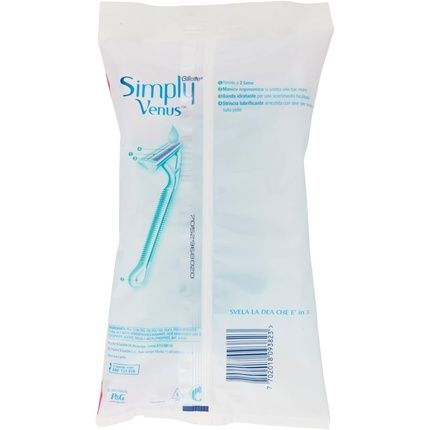 Gillette Venus Simply2 Disposable Razors 6 Pieces - Pack Of 4 + 2 - Image 3