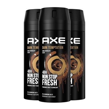 Axe Dark Temptation Body Spray Deodorant Without Aluminum 150Ml