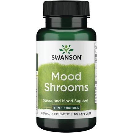 Swanson Mood Shrooms 3-In-1 Formula 60 Capsules