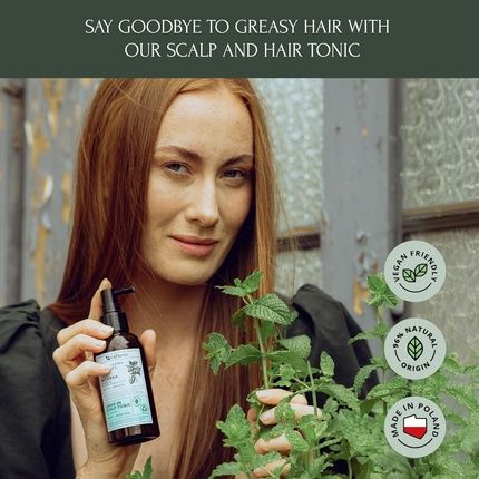Vis Plantis Leave-In Scalp Tonic With Mint & Menthol 150Ml Sebum Control Lotion For Oily Hair & Roots Nourishing Greasy Hair Care Treatment