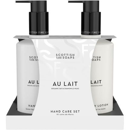 Scottish Fine Soaps Au Lait Hand Care Set Liquid Hand Wash And Hand & Body