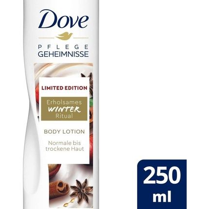 Dove Care Secrets Body Lotion Relaxing Winter Ritual With Sandalwood And Winter Spices For Normal To Dry Skin
