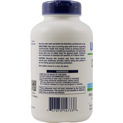 Life Extension D-Ribose Tablets 100 Vegetarian Tablets - Image 3