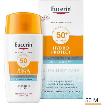 Eucerin Sun Face Hydro Protect Ultra-Light Fluid Spf 50+ Cream For All Skin Types 50Ml