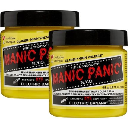Manic Panic Electric Banana Classic Creme Vegan Cruelty Free Yellow Semi Permanent Hair Dye 118Ml
