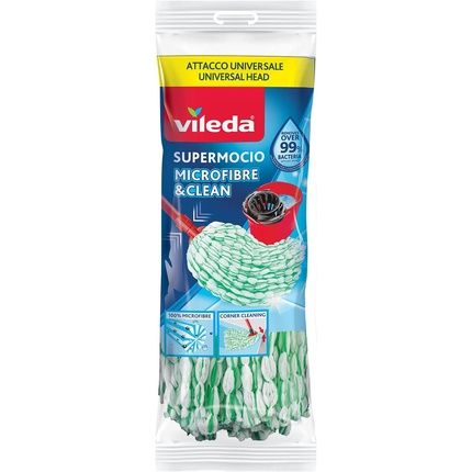 Vileda 159808 Microfibre Clean Supermop Bow Green One Size White/Green