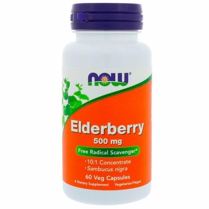 Now Foods Elderberry 500Mg 60 Veg Capsules